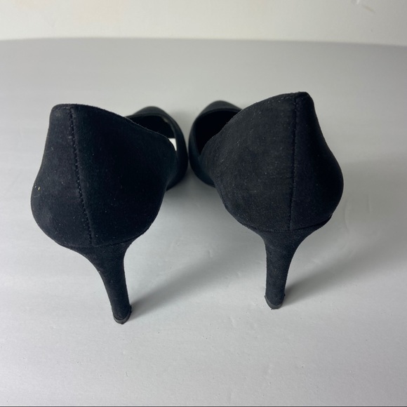 American Eagle Womes Black Suede Pointed Toe Heel - Picture 4 of 6